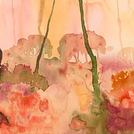 Ohpopsi Forest Seasons Paprika Wall Mural - WND50115M