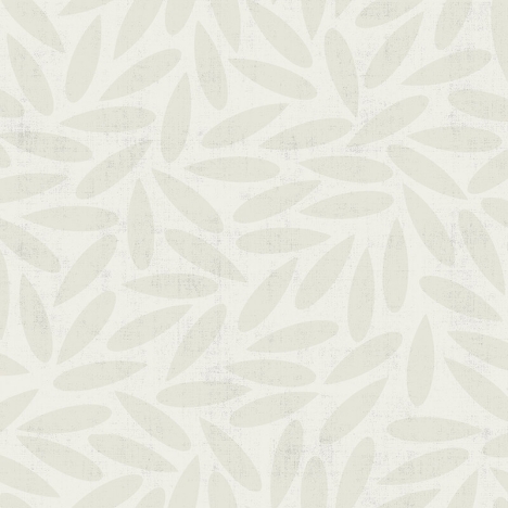 Midbec Design Petal Motif White/Silver Metallic Wallpaper - 12026
