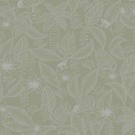 Ted Baker Fantasia Monflo Tropical Green/Grey Wallpaper - 12701