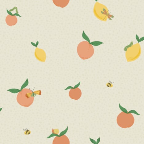 Holden Decor Tutti Fruity Cream/Orange Wallpaper - 13270
