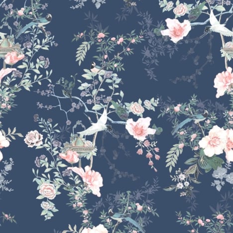 Lipsy London Ophelia Floral Navy Blue Wallpaper - 144080