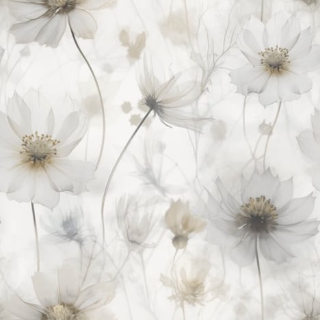 Muriva Lissa Flower Cream Metallic Wallpaper - 215503