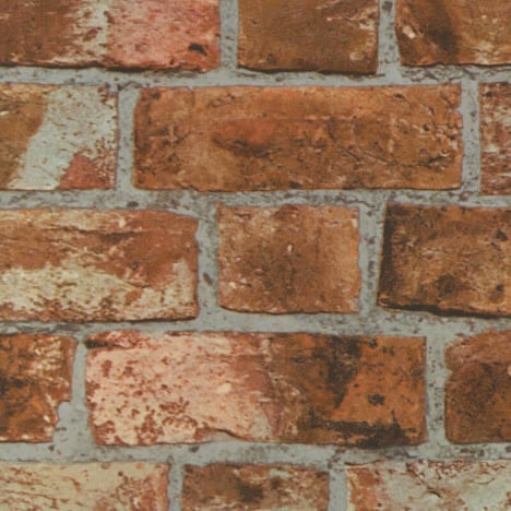 Fine Decor Distinctive Brick Red/Brown Wallpaper - FD31045