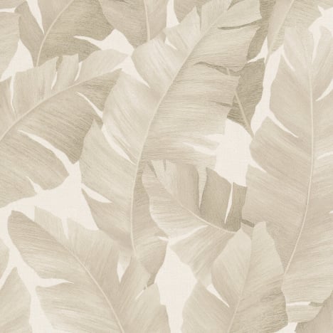Galerie Large Leaf Beige/Cream Wallpaper - 31625
