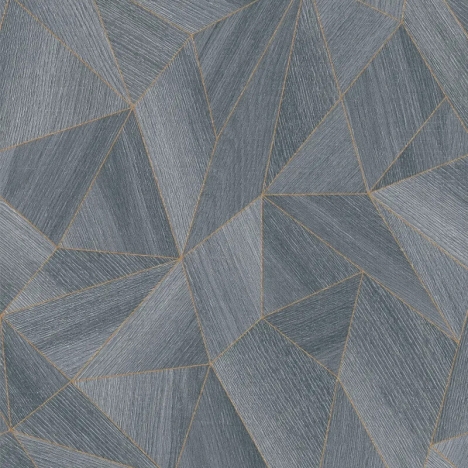 Daniel Hechter Abstract Wood Effect Grey/Black Metallic Wallpaper - 36133-3