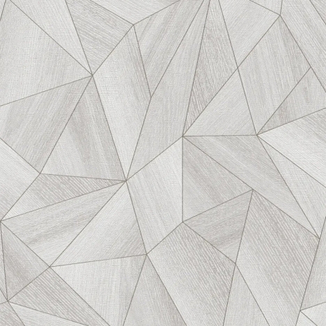 Daniel Hechter Abstract Wood Effect Grey/White Metallic Wallpaper - 36133-6