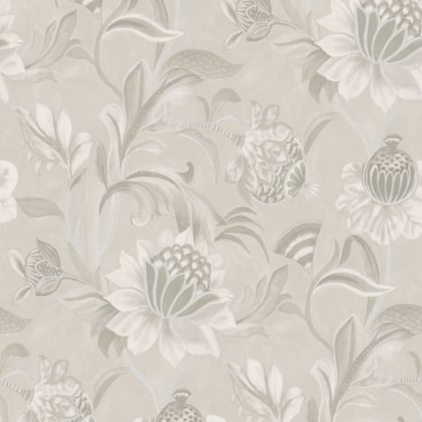 Holden Decor Bohemian Cecelia Floral Dove/Grey Wallpaper - 36350