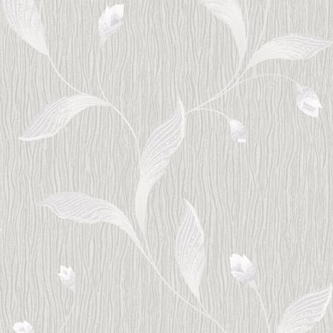 Belgravia Decor Tiffany Fiore Trail Soft Silver Glitter Wallpaper - 41319