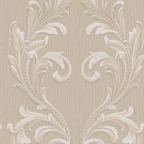 Belgravia Decor Tiffany Scroll Beige Wallpaper - 41323