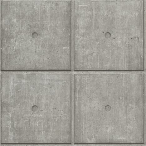 Rasch Concrete Blocks Grey Wallpaper - 499438
