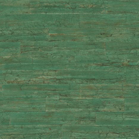 Rasch Curiosity Wooden Boards Green Wallpaper - 537048