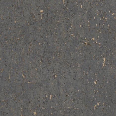Rasch Curiosity Natural Cork Charcoal/Gold Metallic Wallpaper - 538359