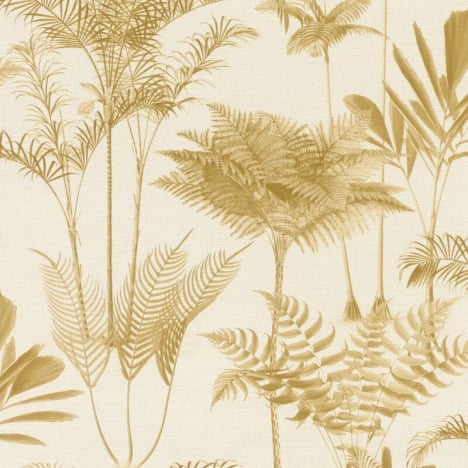 Rasch Lirico Lush Palms Cream/Turmeric Wallpaper - 555158