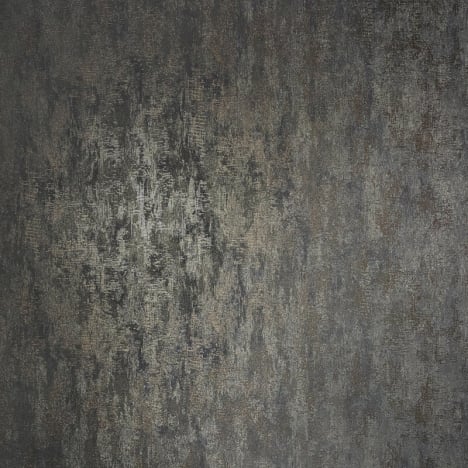 Galerie Distressed Structure Plain Charcoal/Grey Metallic Wallpaper - 58008