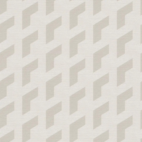 Daniel Hechter 3D Geometric Grey/White Metallic Wallpaper - 78150-4