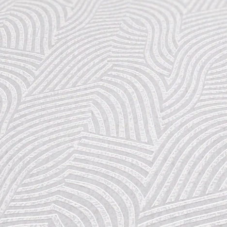 Daniel Hechter Abstract Wave Light Grey/White Metallic Wallpaper - 78153-4