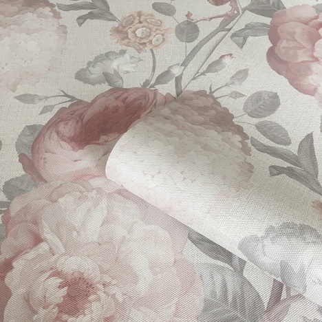 Belgravia Decor Giorgio Floral Cream/Pink Wallpaper - 8114