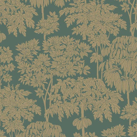 Grandeco Ciara Tonal Trees Green/Gold Wallpaper - A63403