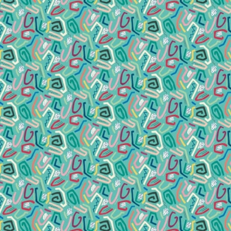 Ohpopsi Squiggle Aquamarine Wallpaper - ABS50127W