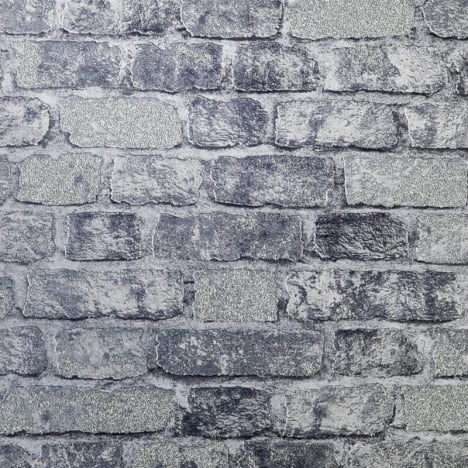 Anaglypta Bedford Square Black Brick Wallpaper - RD423