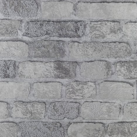 Anaglypta Princess Street Grey Brick Wallpaper - RD411