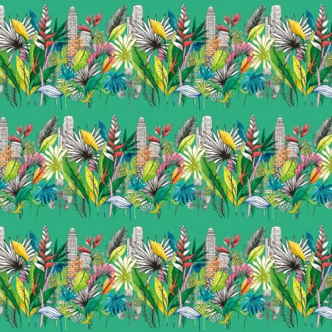 Ohpopsi Urban Tropic Emerald Wallpaper - CEP50111W