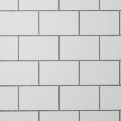Crown Metro Tile White/Silver Metallic Wallpaper - M1634