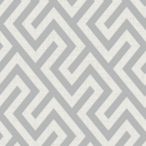 Fine Decor Larson Geometric Grey/Silver Metallic Wallpaper - FD43071