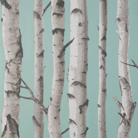 Fine Decor Birch Trees Blue Wallpaper - FD43293