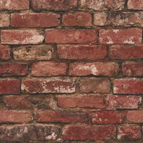 Fine Decor Distinctive Rustic Brick Red Wallpaper - FD31285
