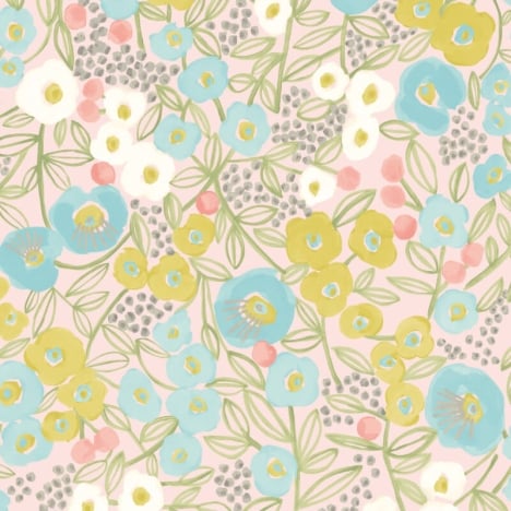 Ohpopsi Glasshouse Flora Blush/Lime Wallpaper - GHS50120W