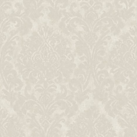 Grandeco Chenille Damask Cream/Grey Metallic Wallpaper - A50103