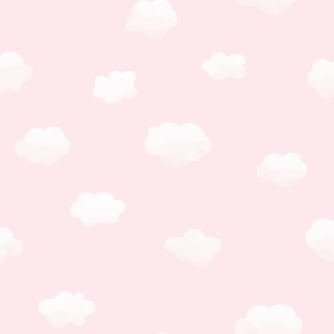 Holden Decor Cloudy Sky Pink/White Wallpaper - 90992