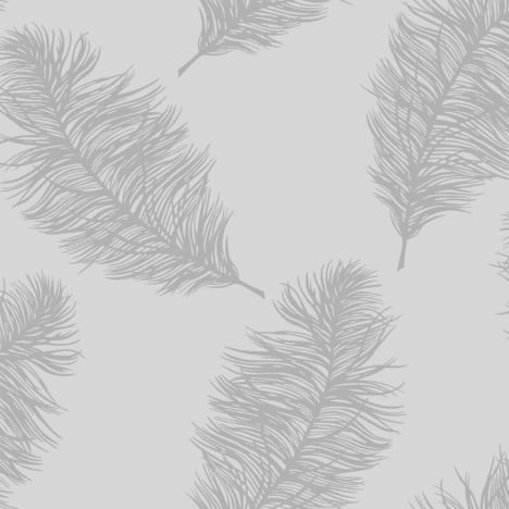 Holden Decor Fawning Feather Grey/Silver Metallic Wallpaper - 12626