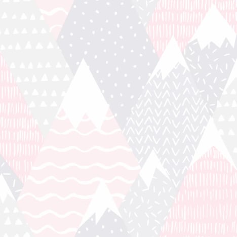Holden Decor Mountains Pink/Grey Wallpaper - 91051