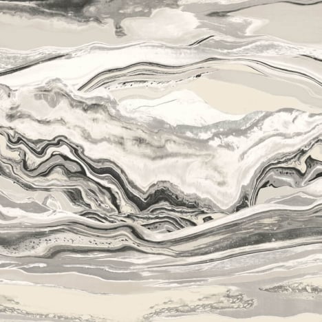Ohpopsi Metamorph Landscape Alabaster/Jet Wall Mural - ICN50108M