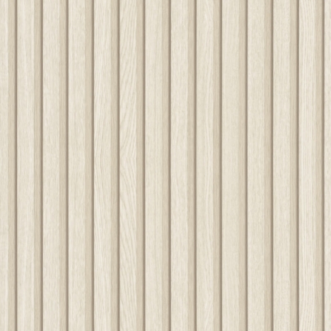 Galerie Stripe Wood Panel Beige/Cream Wallpaper - IE20104