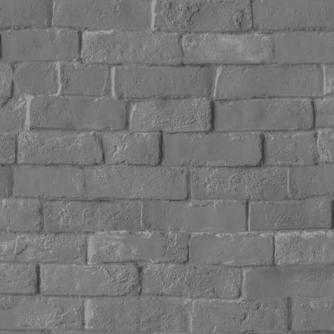 Muriva Pop Bowie Brick Charcoal Wallpaper - L90509