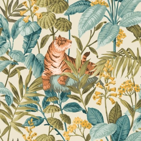 Crown Rajah Tropical Tiger Natural Wallpaper - M1734
