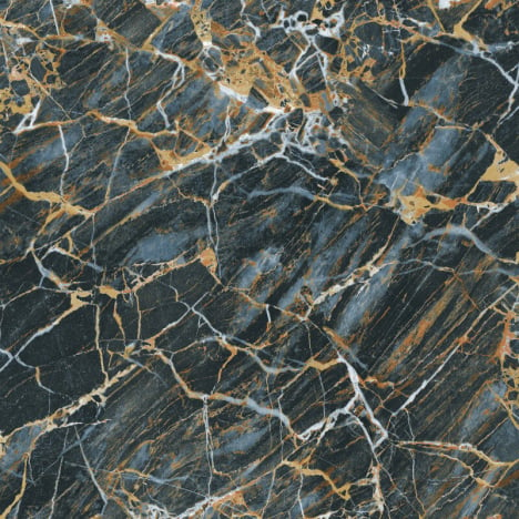 Crown Carbon Onyx Marble Navy Metallic Wallpaper - M1748