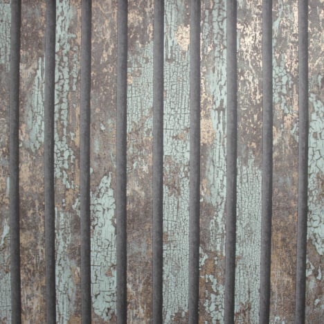 Crown Carbon Oxidize Stripe Teal Metallic Wallpaper - M1750