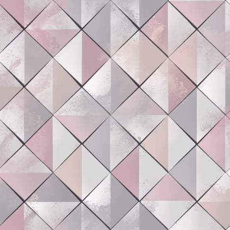 Muriva Pop Oblique Geo Pink/Grey Wallpaper - M46703