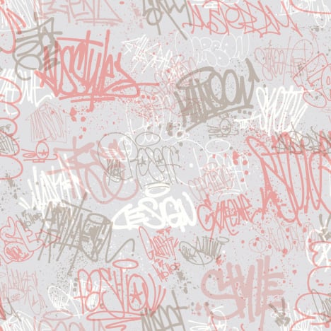 Muriva Sketched Grey/Pink Wallpaper - M51303