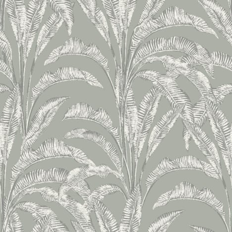 Muriva Sansa Leaf Green/Grey Wallpaper - M61904
