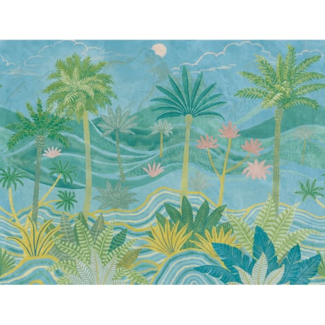 Grandeco Young Edition Palm Springs Teal Wall Mural - ML6902