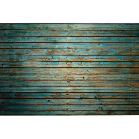 Origin Rustic Wood Effect Blue Wall Mural - MUR285