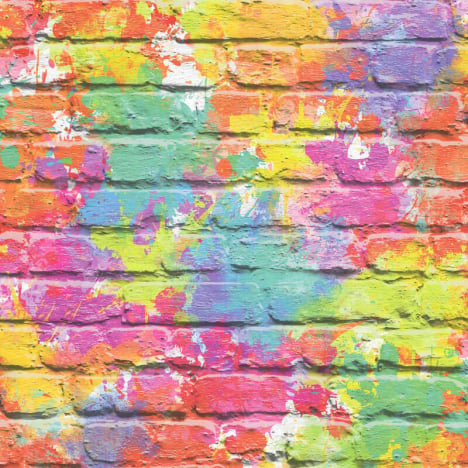 Muriva Camouflage Brick Multi Wallpaper - L33505