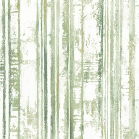 Muriva Distressed Stripe Green Wallpaper - M29604