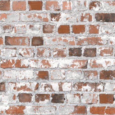 Muriva Loft Brick Effect Red/Multi Wallpaper - J64528