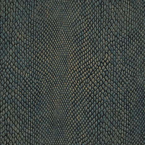 Galerie Enchanted Naja Snake Skin Effect Blue Metallic Wallpaper - NHW1038
